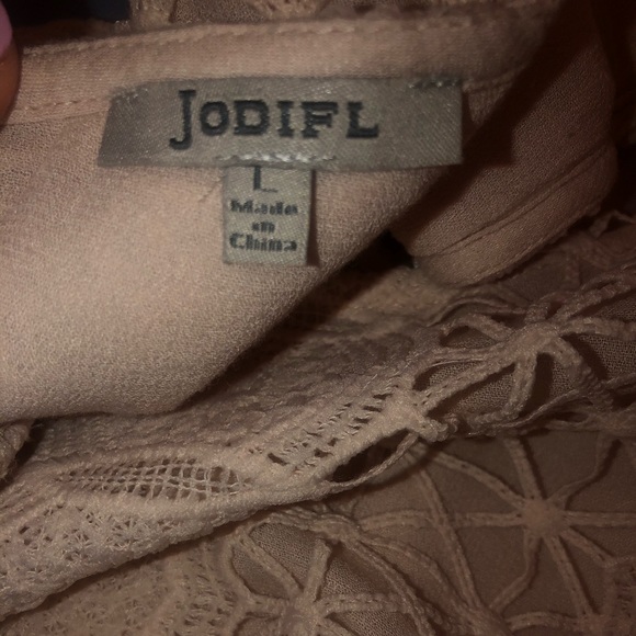 cream crochet top mini dress - Picture 4 of 4